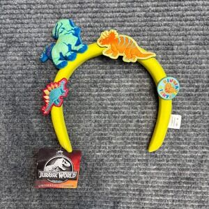 Jurassic World Universal Studios Dinosaur Headband Yellow Plush Triceratops NWT